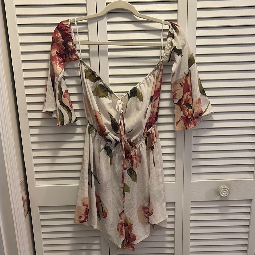 Floral Off-Shoulder Women's Top